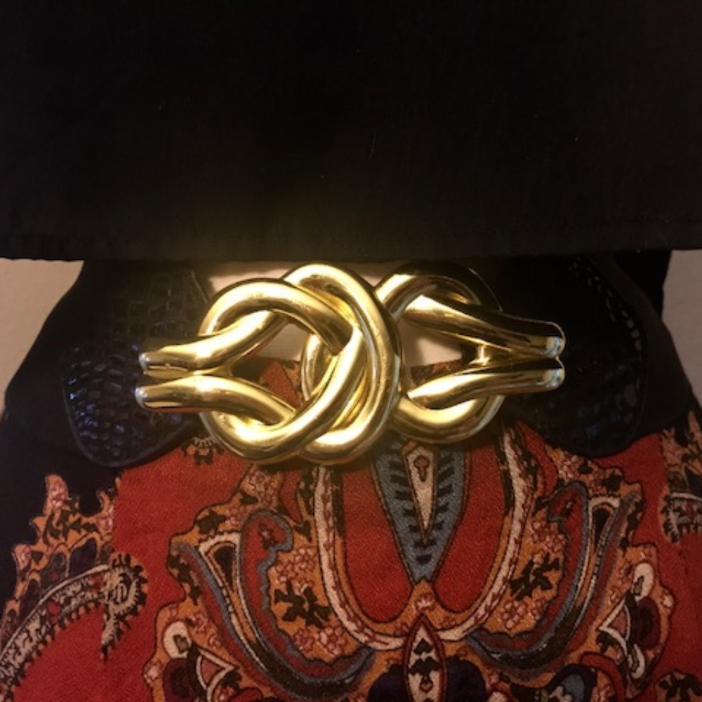 Vintage Gold Knot / Snakeskin Belt